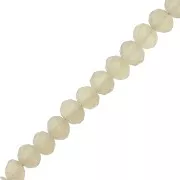 Sand - Perles rondelles facettées - rondes aplaties 3.5x3 mm Sand Frosted x33cm Perles rondelles facettées - rondes aplaties 3.5x3 mm Sand Frosted x33cm