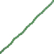 Perles rondelles facettées - rondes aplaties - 3.5x3 mm - Vert émeraude x32 cm
