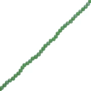 Perles rondelles facettées - rondes aplaties - 3.5x3 mm - Vert émeraude x32 cm