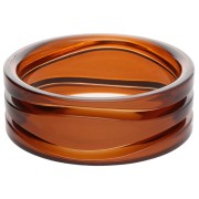 Bracelet jonc épais en résine transparente 66 mm - Auburn x1|raw }}