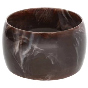 Blanc - Bracelet jonc épais en résine opaque 68 mm - Marbré Marron foncé - Blanc x1 Bracelet jonc épais en résine opaque 68 mm - Marbré Marron foncé - Blanc x1