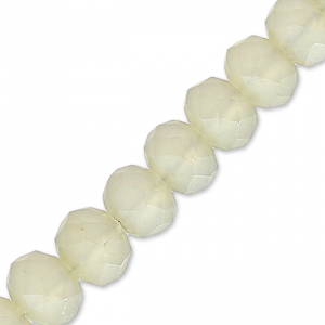 Perles rondelles facettées - rondes aplaties -4x3 mm Sand Frosted x40cm