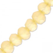 Perles rondelles facettées - rondes aplaties -4x3 mm Ocre Frosted x40cm|raw }}