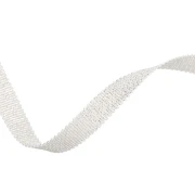 Ruban métallisé Mokuba 9 mm - Blanc fil argenté x50cm