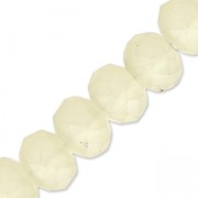 Perles rondelles facettées - rondes aplaties -6x5 mm Sand Frosted x40cm|raw }}