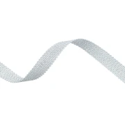 Ruban métallisé Mokuba 9 mm - Bleu clair fil argenté x50cm