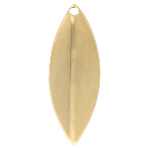 Pendentif navette 25x9 mm - Doré à l'or fin x1