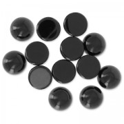 Cabochon rond 6 mm Black Onyx x1