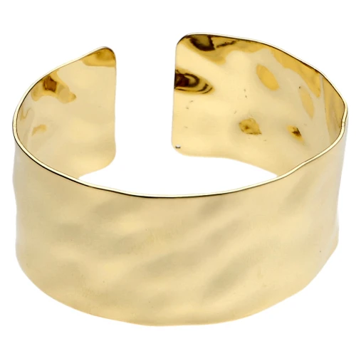 Bracelet jonc martelé 29x175 mm - Doré à l'or fin x1