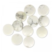 Cabochon rond 6 mm Howlite x1