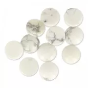 Cabochon rond  6 mm Howlite x1