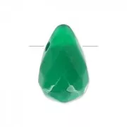 Goutte facettée 6x9 mm Green Agate x1