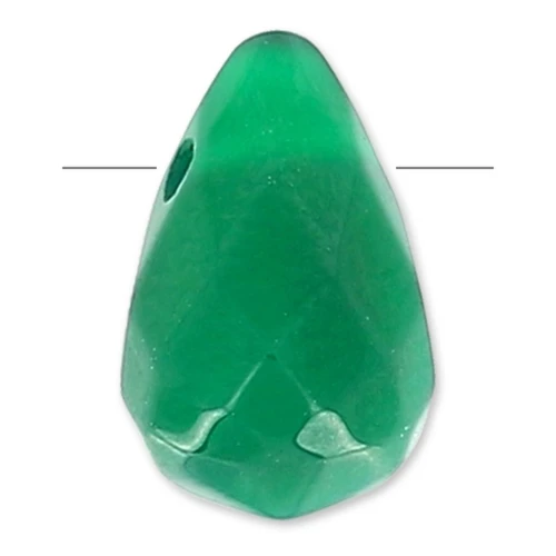 Goutte facettée 6x9 mm Green Agate x1