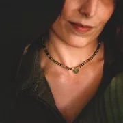 Goutte facettée 6x9 mm Green Agate x1