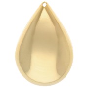 Pendentif goutte bombé 30x20 mm - Doré à l'or fin x1|raw }}