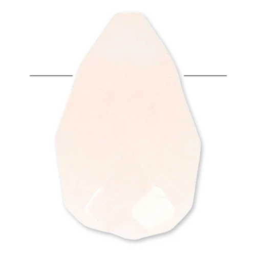 Goutte facettée 6x9 mm Quartz Rose x1