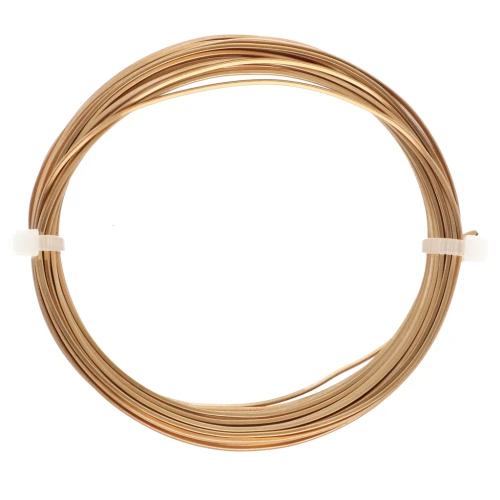 Fil de cuivre carré pour bijoux 0.8 mm anti-ternissement - Doré x6m