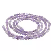 Perles  Rondes 2 mm en pierre gemme  Amethyste x38cm