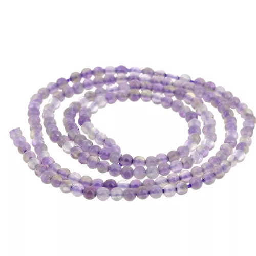 Perles Rondes 2 mm en pierre gemme Amethyste x38cm