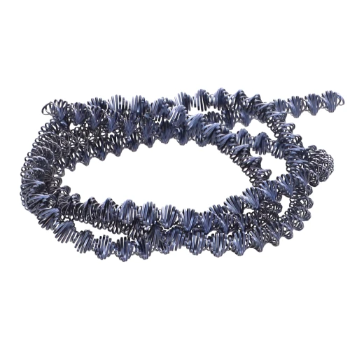 Cannetille spirale frisée 3.1 mm pour broderie - création broches - Bleu foncé x3