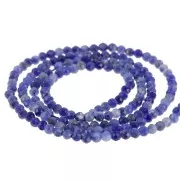 Perles rondes facettées 2.4 mm en pierre gemme - Sodalite x39cm