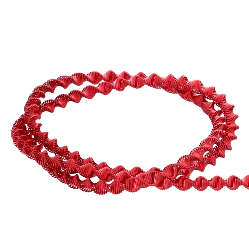 Cannetille spirale frisée 3.1 mm pour broderie - création broches - Rouge x3