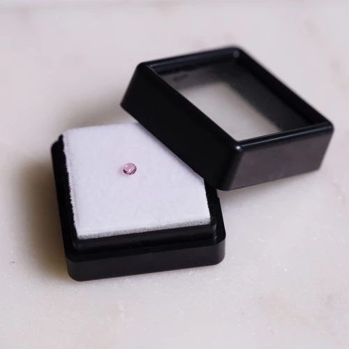 Tourmaline Rose rond - 2.5 mm - 0.08 cts