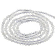 Perles Rondes facettées 2 mm en pierre gemme - Labradorite x38cm