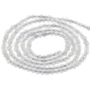 Perles Rondes facettées 2 mm en pierre gemme - Labradorite x38cm