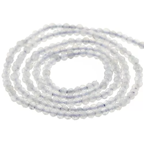 Perles Rondes facettées 2 mm en pierre gemme - Labradorite x38cm