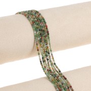 Perles Rondes facettées 2 mm pierre gemme - Agate Indienne x38cm