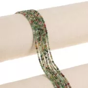 Perles Rondes facettées 2 mm pierre gemme - Agate Indienne x38cm