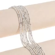 Perles Rondes facettées 2 mm - Howlite x38cm