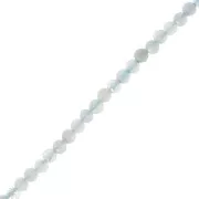 Perles  Rondes facettées  2 mm Aqua Jade x38cm