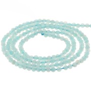 Perles  Rondes facettées  2 mm pierre gemme  Amazonite x38cm