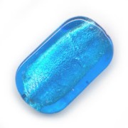 Perle rectangle Feuille d'Argent 26x16 mm Dark Aquamarine x4|raw }}