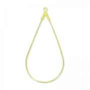 Supports boucles d'oreilles gouttes 45x23 mm doré à l'or fin x2