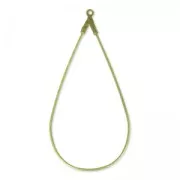 Supports boucles d'oreilles gouttes 50x25 mm bronze x2