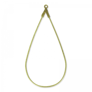 Supports boucles d'oreilles gouttes 50x25 mm bronze x2