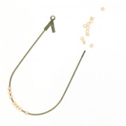 Supports boucles d'oreilles gouttes 50x25 mm doré à l'or fin x2