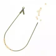 Supports boucles d'oreilles gouttes 50x25 mm doré à l'or fin x2