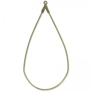 Supports boucles d'oreilles gouttes 60x30 mm bronze x2|raw }}