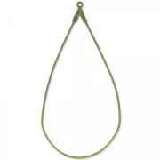 Supports boucles d'oreilles gouttes 60x30 mm bronze x2