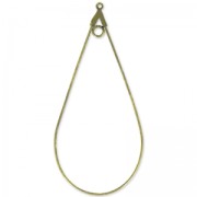Supports boucles d'oreilles gouttes un anneau 60x30 mm bronze x2