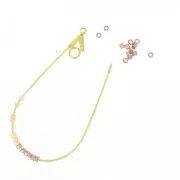 Supports boucles d'oreilles gouttes un anneau 60x30 mm bronze x2