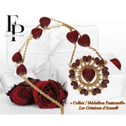 Perle coeur en verre 16x15 mm - Transparent Constellation Yellow x1