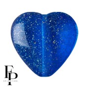 Perle coeur en verre 16x15 mm - Transparent Constellation Blue x1|raw }}