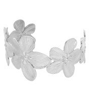 Bracelet jonc fleurs de cerisier réglable 36x160 mm - Acier inoxydable 304L x1