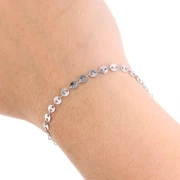 Chaîne maille Fantaisie disque 4 mm - Acier inoxydable 304L x50cm