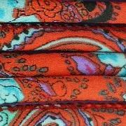 Cordon coton tubulaire 6 mm Rouille/Mint/Aqua x 1 m